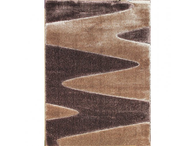 Chlupatý kusový koberec Seher 3D 2652 Brown Beige (Typ 200x290 cm)