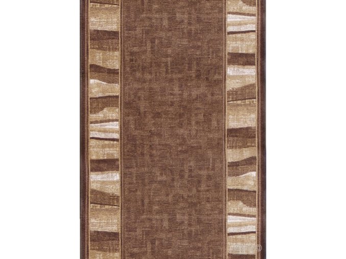 Moderní koberec běhoun Linea 44 hnědý