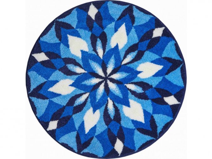 Koupelnová předložka Grund Mandala - Joya modrá (Typ 100x100 cm kruh)