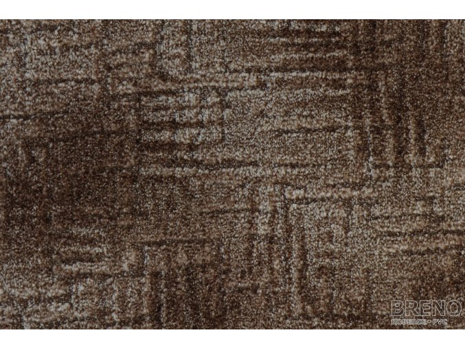 Metrážový koberec bytový Groovy 43 hnědý - šíře 4 m