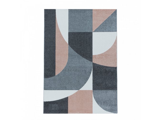 Moderní kusový koberec Efor 3711 rose | Vícebarevná