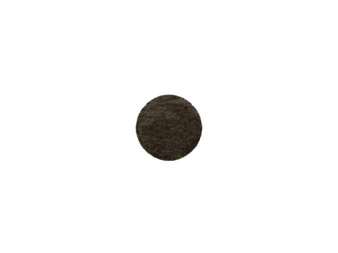 Chlupatý kusový koberec Fluffy Shaggy 3500 brown kruh | Hnědá