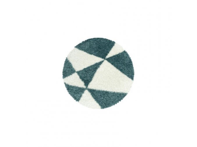Moderní kusový koberec Tango Shaggy 3101 blue kruh | Modrá