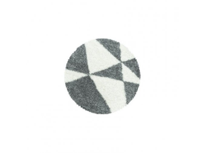 Moderní kusový koberec Tango Shaggy 3101 grey kruh | Vícebarevná