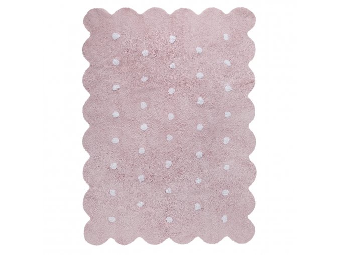 Bio koberec kusový, ručně tkaný Biscuit Pink | Růžová