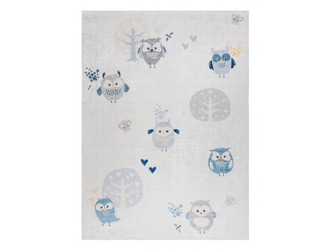 Dětský kusový koberec Bambino 1161 Owls greyšedá | šedá