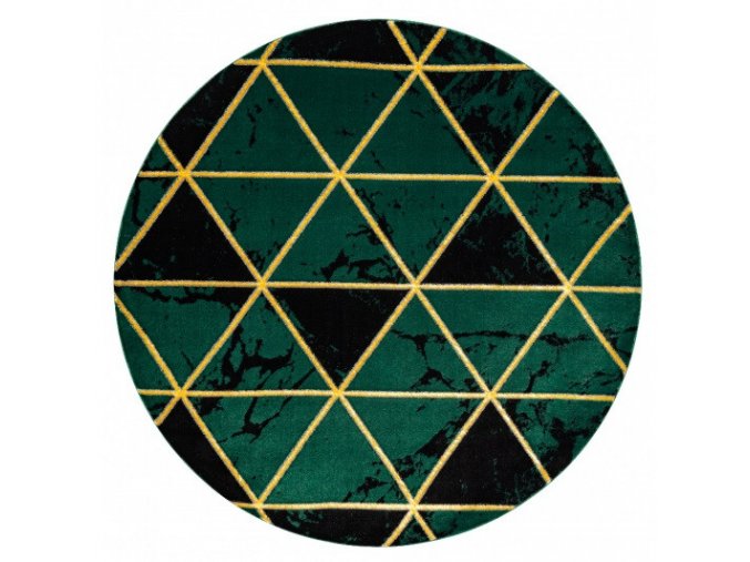 Kusový koberec Emerald 1020 green and gold kruhzelená | zelená