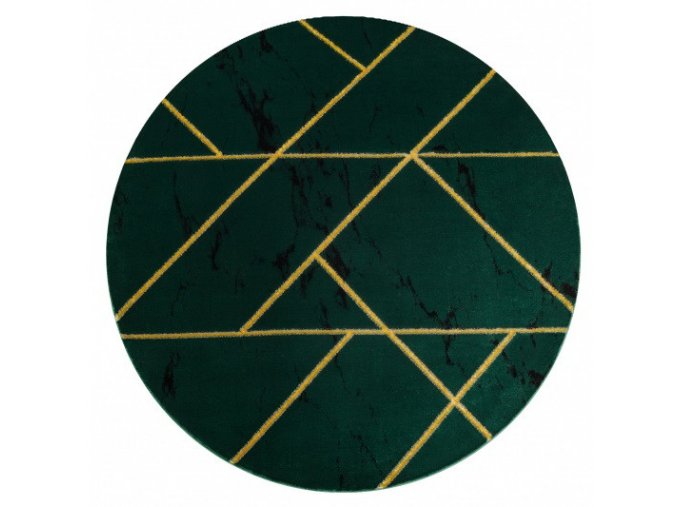 Kusový koberec Emerald geometric 1012 green and gold kruhzelená | zelená