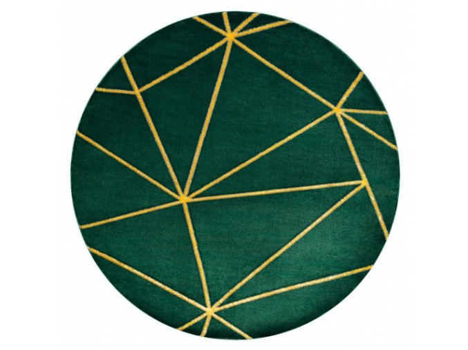 Kusový koberec Emerald 1013 green and gold kruhzelená | zelená