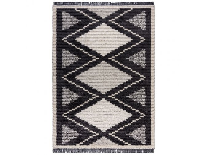 Kusový koberec Domino Zaid Berber Rug Monochrome | černá