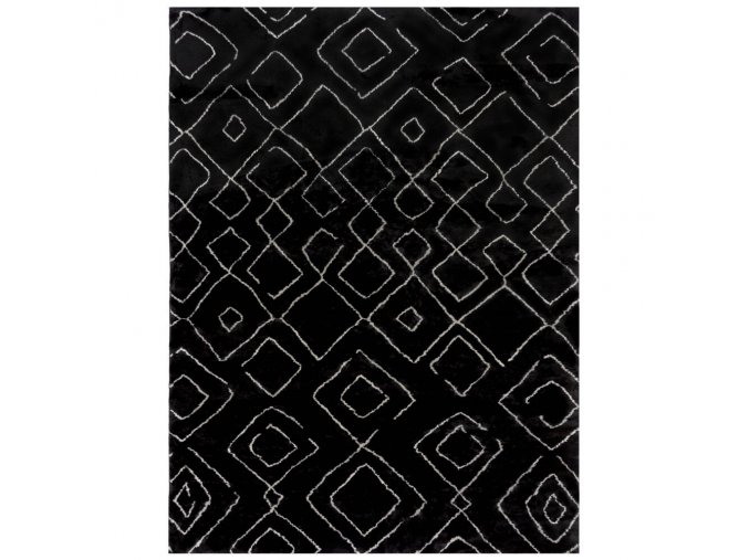 Kusový koberec Furber Imran Fur Berber Black/Ivory | černá