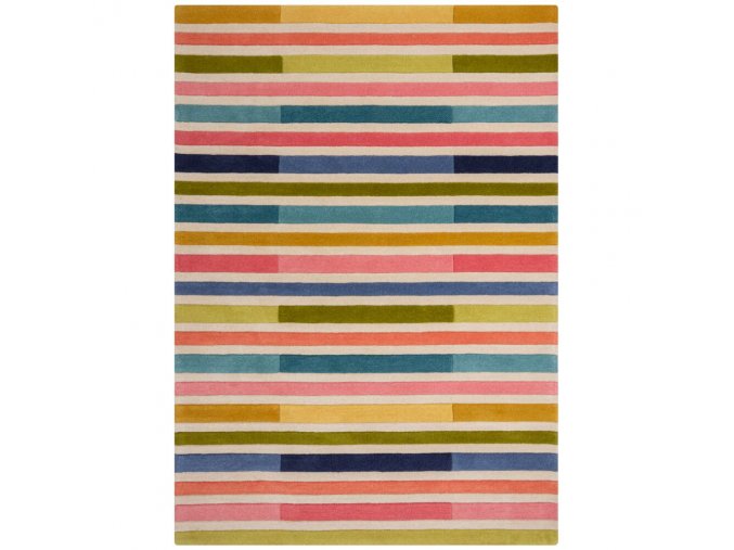 Ručně všívaný kusový koberec Illusion Piano Pink/Multi | vícebarevná