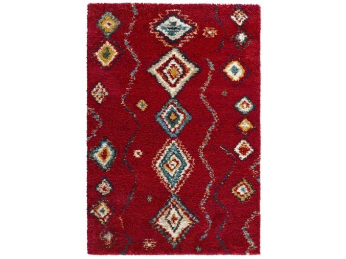 Kusový koberec Nomadic 102692 Geometric Rot | červená