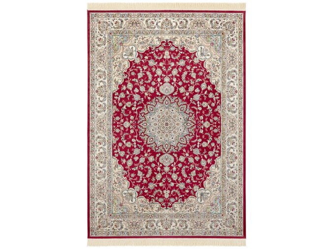 Kusový koberec Naveh 104377 Red/Green | červená, béžová