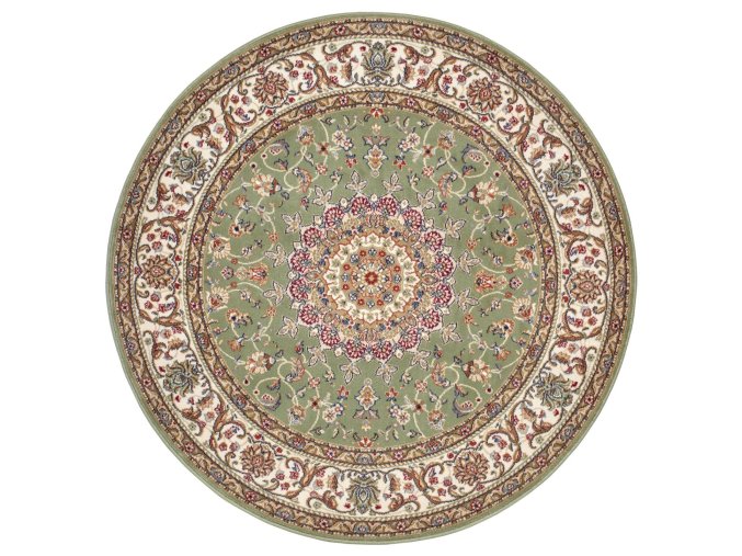 Kusový koberec Herat 105283 Sage green Cream kruh | zelená