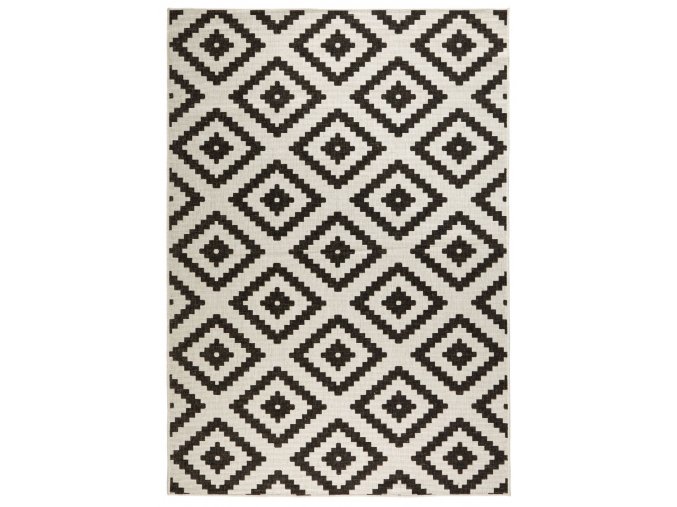 Kusový koberec Twin-Wendeteppiche 103129 schwarz creme | černá