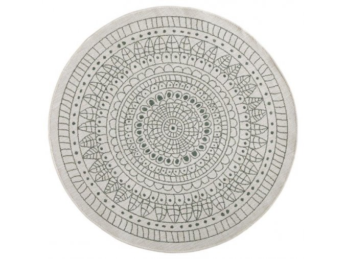 Kusový koberec Twin-Wendeteppiche 103103 creme grün kruh | zelená