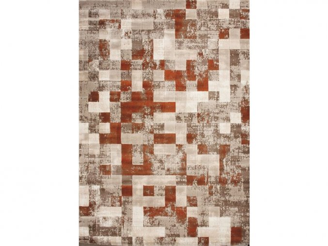 Kusový koberec Mykonos 135 Copper | béžová, červená