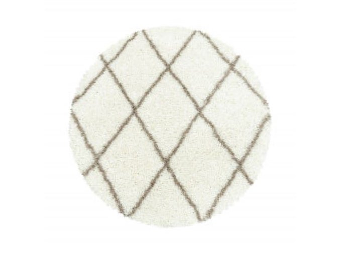 Chlupatý kusový koberec Alvor Shaggy 3401 cream | Bílá