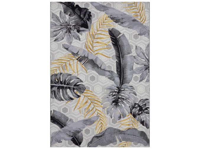 Moderní kusový koberec Flair 105612 Gold Leaves Multicolored | Žlutá