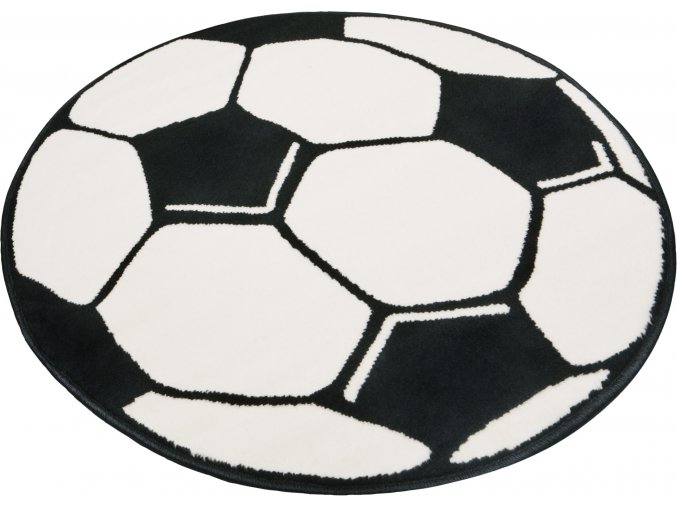 Dětský kusový koberec Prime Pile Fussball 100015 | Černá