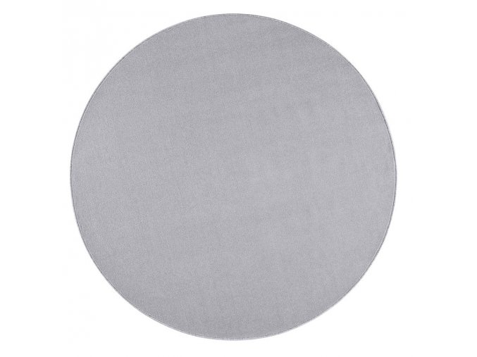 Jednobarevní kusový koberec Nasty 101595 Silber kruh | Šedá