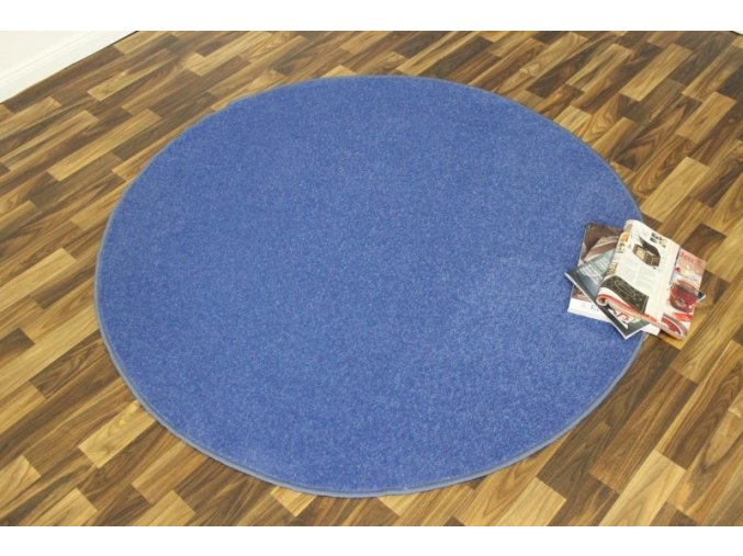 Jednobarevní kusový koberec Nasty 101153 Blau kruh | Modrá