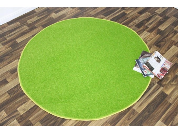 Jednobarevní kusový koberec Nasty 101149 Grün kruh | Zelená