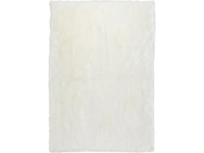 Chlupatý kusový koberec Samba 495 Ivory | Bílá