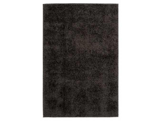Chlupatý kusový koberec Emilia 250 graphite | Černá