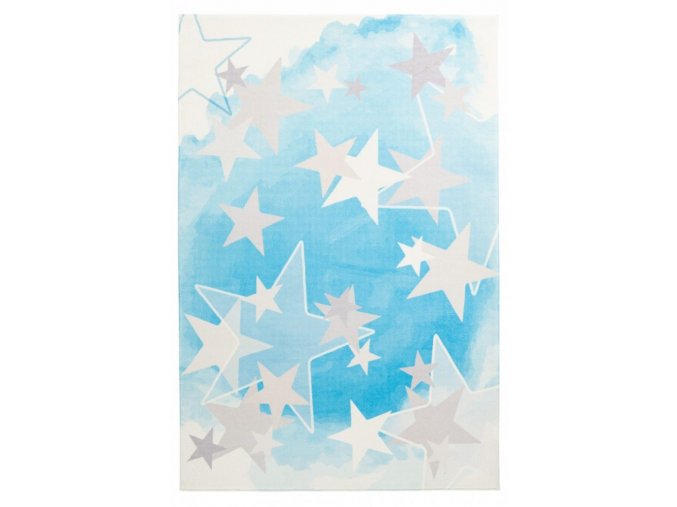 Dětský kusový koberec Stars 410 blue | Modrá