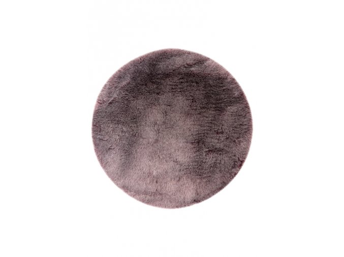 Chlupatý kusový koberec Samba 495 Mauve kruh | Fialová