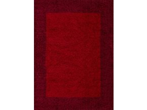 Chlupatý kusový koberec Life Shaggy 1503 červený (Typ 80x250 cm)