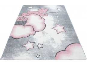 Dětský kusový koberec Kids 580 Pink | růžový (Typ 80x150 cm)