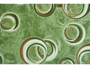 Metrážový koberec bytový Drops 24 zelený - šíře 4 m