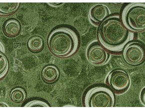 Metrážový koberec bytový Drops 92 zelený - šíře 4 m
