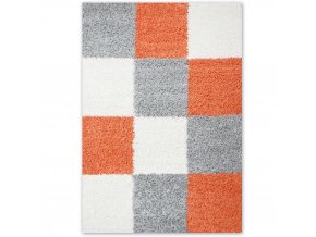 Chlupatý kusový koberec Life Shaggy 1501 oranžový (Typ 80x250 cm)