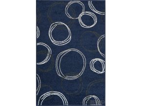 Moderní kusový koberec Lotto 290/HY4B | tmavě modrá