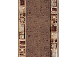 Moderní koberec běhoun Jena 44 hnědý (Šíře role šíře 120 cm)