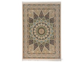 Klasický přírodní kusový koberec Razia 1330/ET2X | zelený