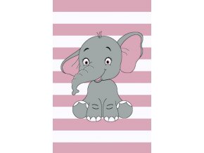 Dětský kusový koberec Kiddo Slon A1087 Pink | růžová