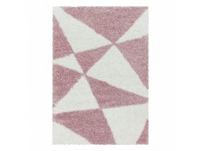 Moderní kusový koberec Tango Shaggy 3101 rose | Růžová
