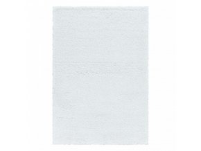 Chlupatý kusový koberec Fluffy Shaggy 3500 white | Bílá