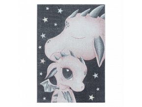 Dětský kusový koberec Funny 2107 pink | Vícebarevná