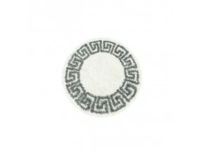 Moderní kusový koberec Hera Shaggy 3301 cream kruh | Bílá