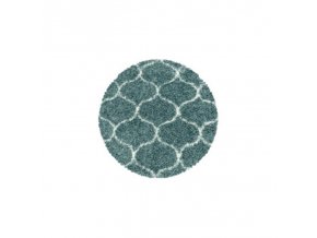 Moderní kusový koberec Salsa Shaggy 3201 blue kruh | Modrá