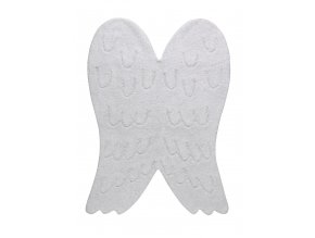 Bio koberec kusový, ručně tkaný Wings | Bílá
