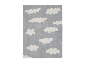 Bio koberec kusový, ručně tkaný Clouds Grey | Šedá