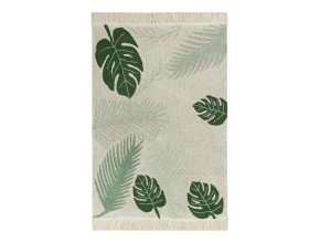 Bio koberec kusový, ručně tkaný Tropical Green | Zelená