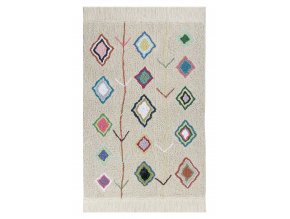 Bio koberec kusový, ručně tkaný Kaarol | Vícebarevná
